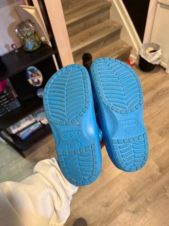 CROCS Bright Blue Kids Clogs with Character Charms - Picture 2 of 5